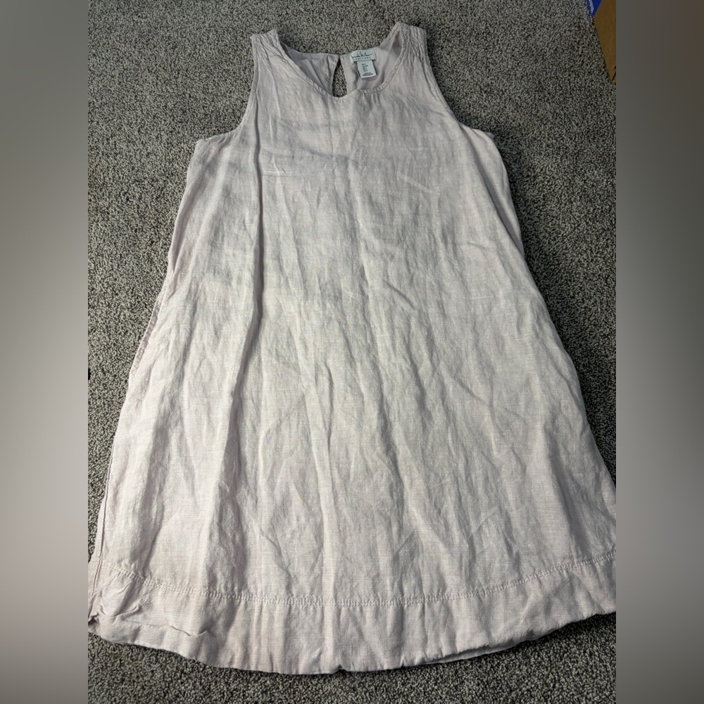 Nicole Miller 100% Linen Lavender Dress Size Small